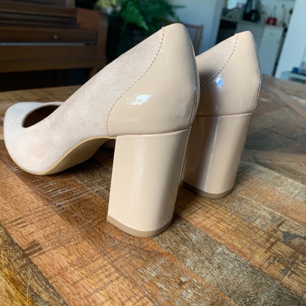 H&M nude suede pump size 6